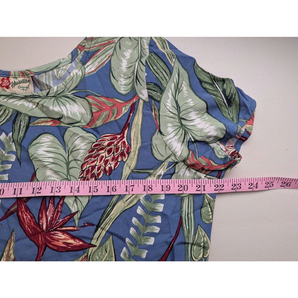 Vtg Hilo Hattie Hawaiian Original Maxi Dress 1990s Tropical Botanic Beach Large - Picture 5 of 6